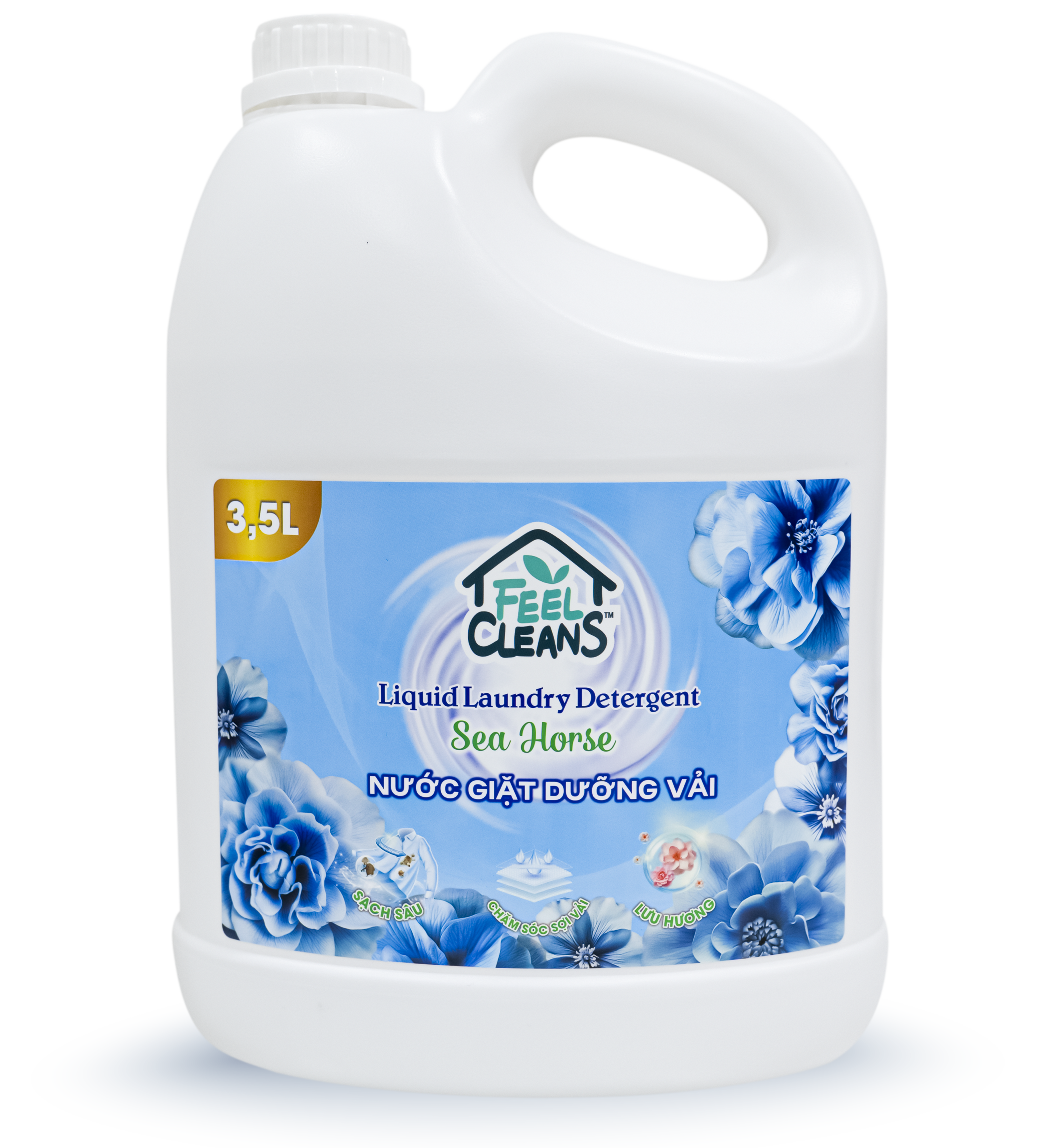  Nước giặt xả quần áo FeelCleans - Sea Horse 3,5L